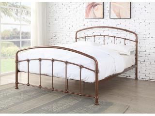 5ft King Size Retro bed frame,Rose Gold,metal,tube style.Rustic,traditional industrial